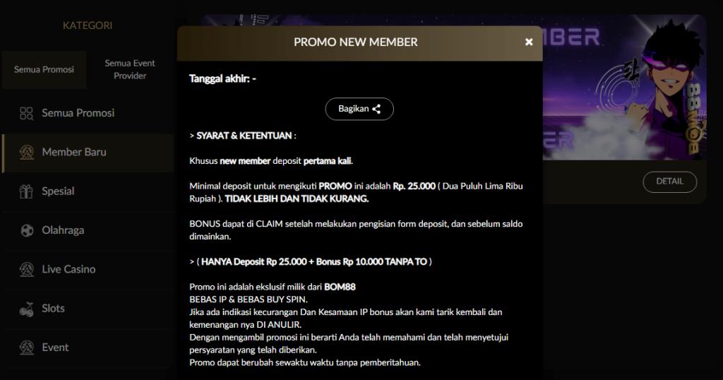 Promosi Menarik di Situs Bom88